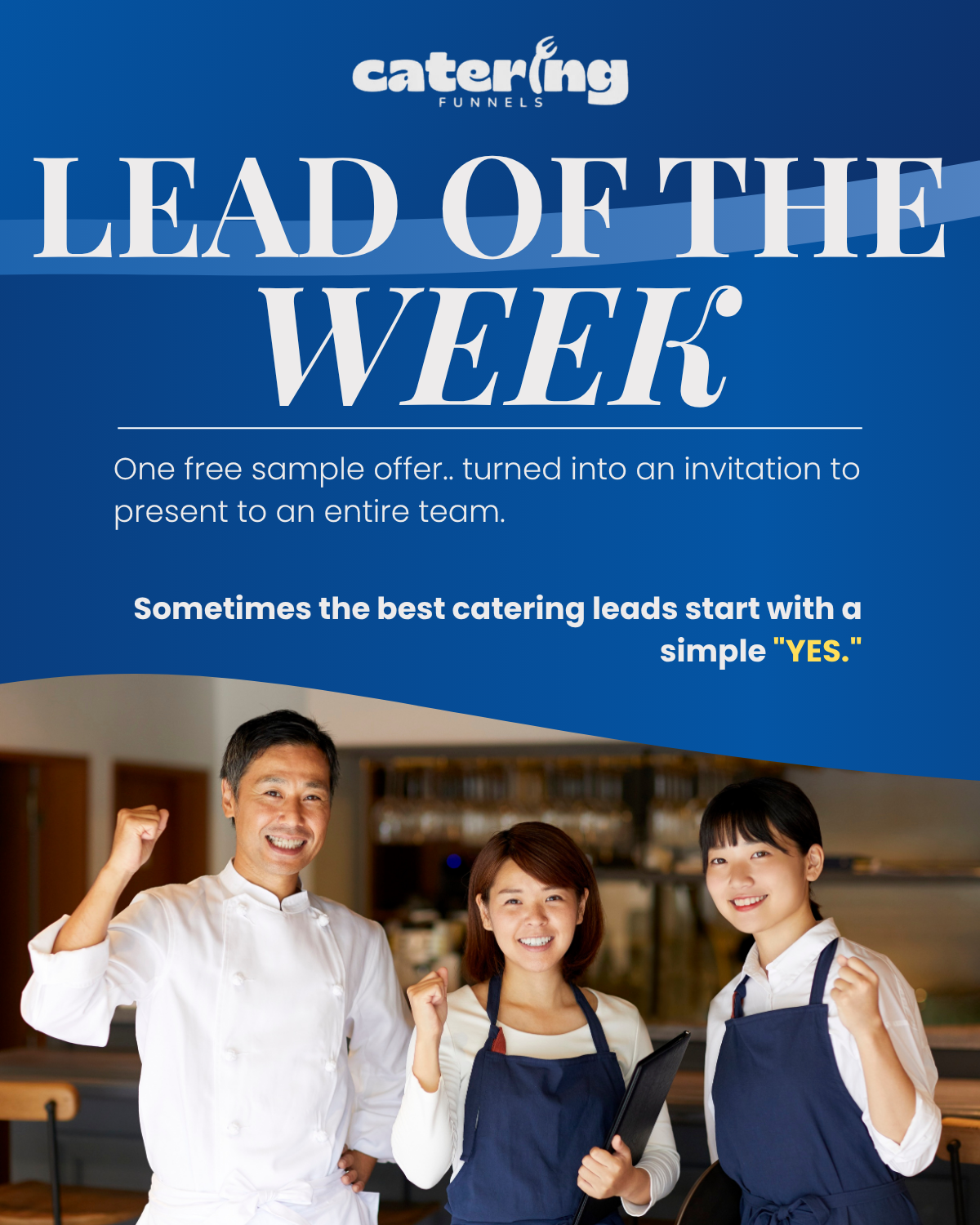 Lead of the Week: one free sample offer turned into an invitation to present to an entire team